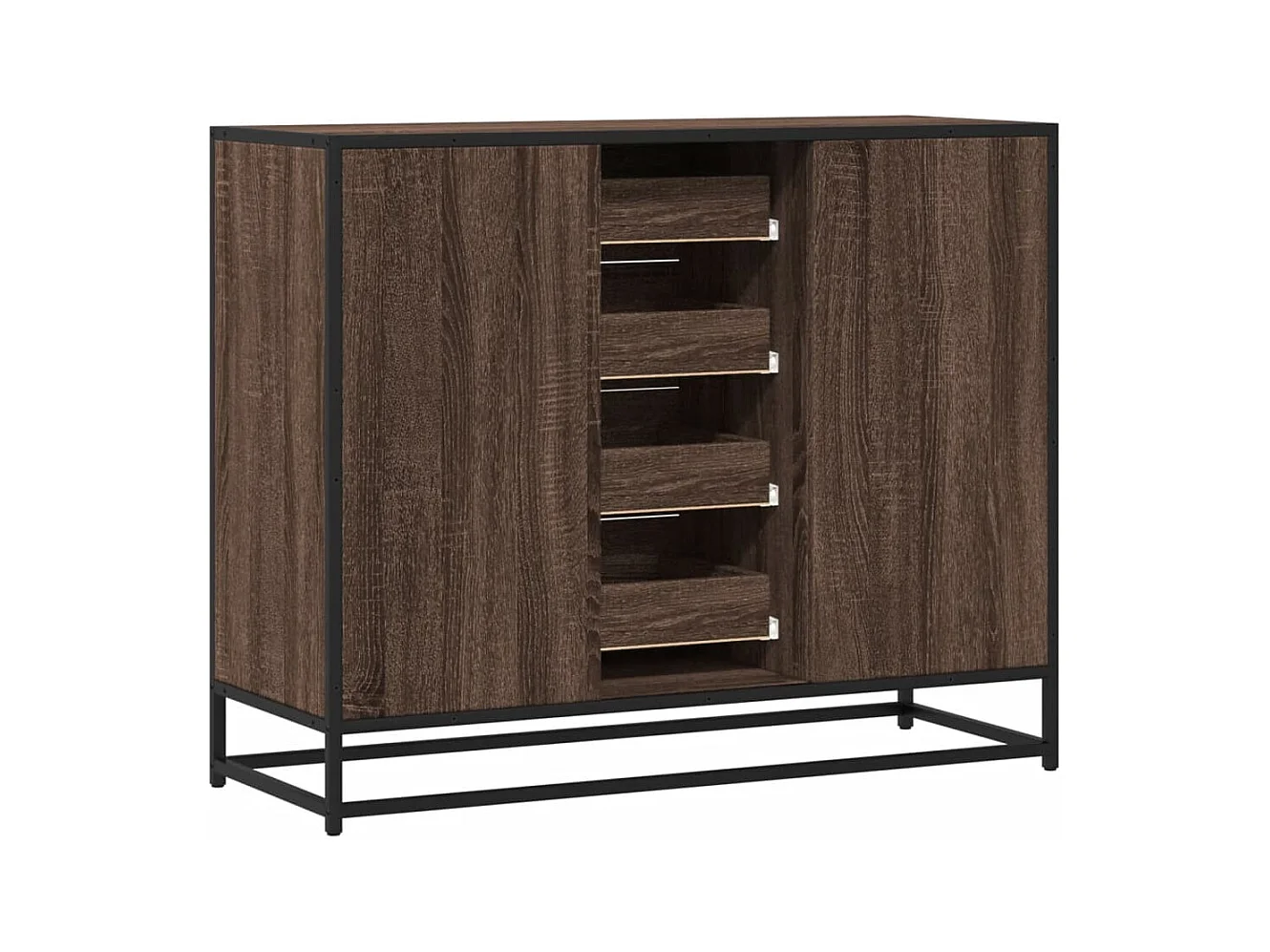 Buffet chêne marron 92x35x76 cm Bois d'ingénierie