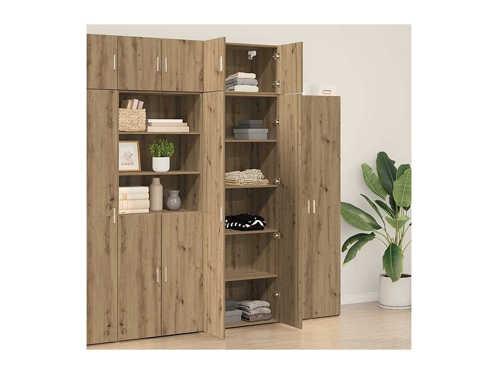 Armoire de rangement chêne artisanal 70 x 42,5 x 225 cm