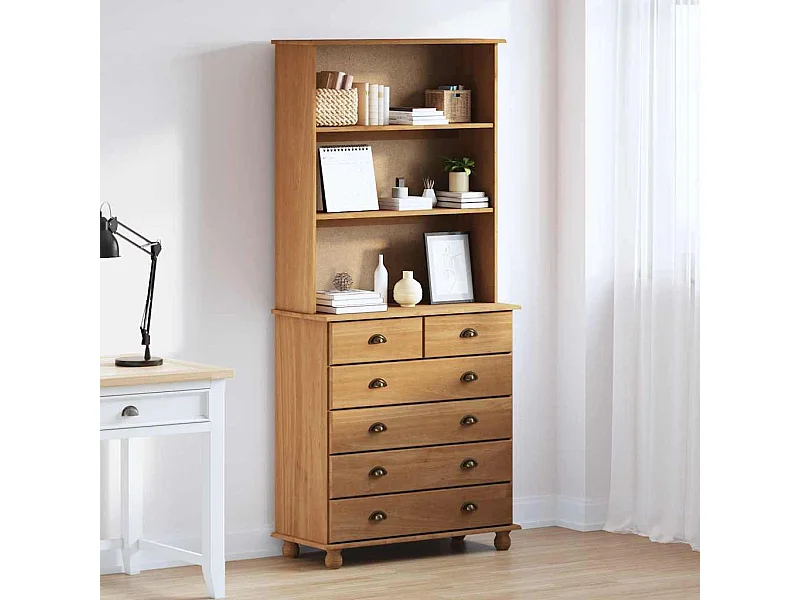 Hutch com gaveta ASKIM Cera de Mel 91 x 40 x 200,5 cm