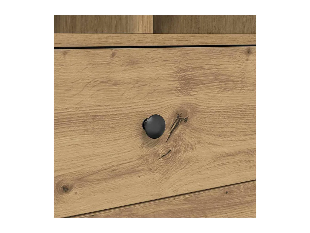 Bureau avec rangement 2 pcs chêne artisanal Bois d'ingénierie