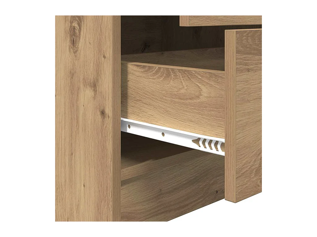 Schreibtisch mit Stauraum 2 pcs Artisan-Eiche 80 x 50 x 76 cm