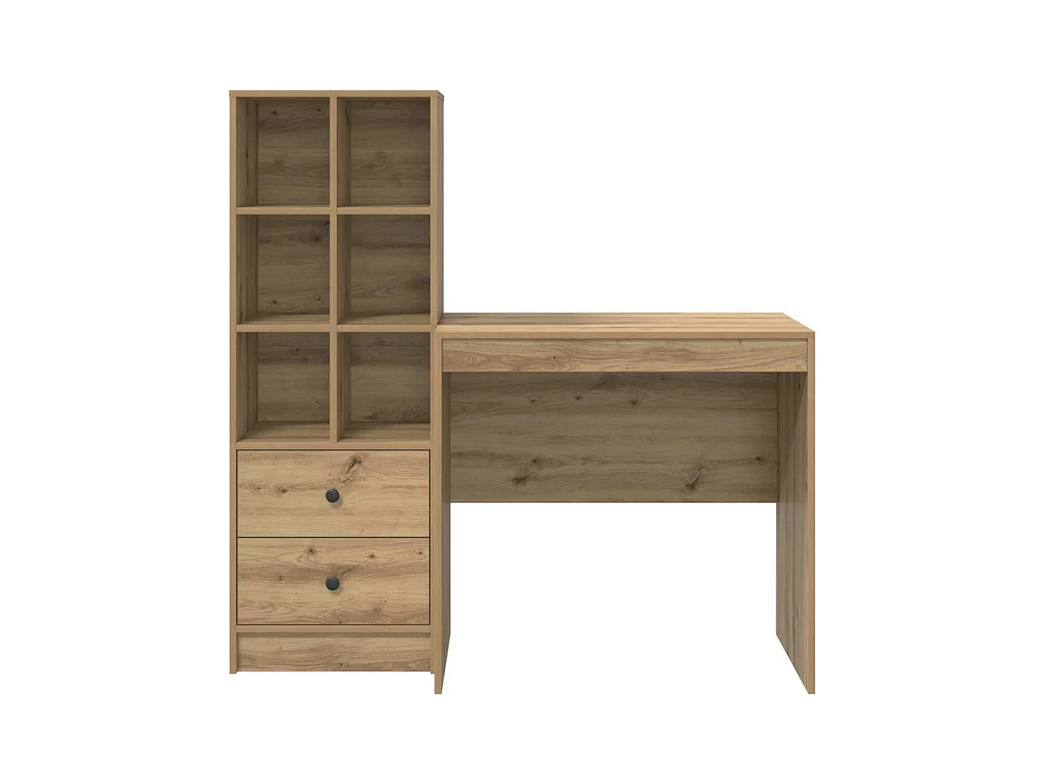 Schreibtisch mit Stauraum 2 pcs Artisan-Eiche 80 x 50 x 76 cm
