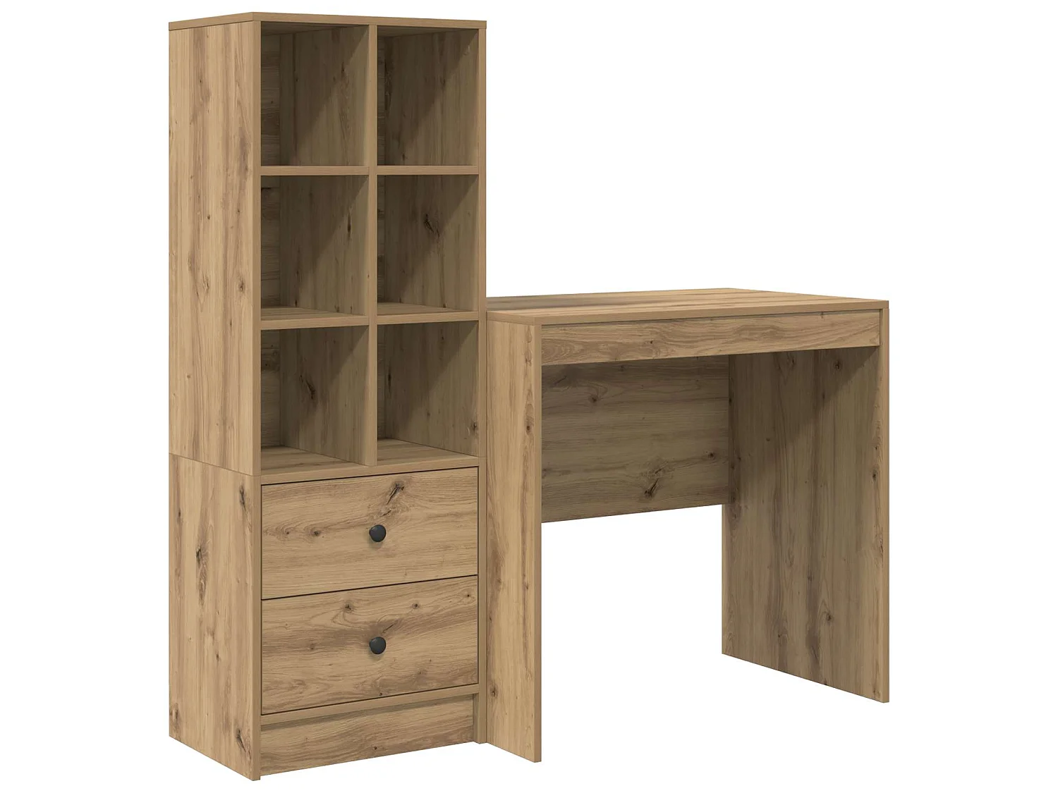 Bureau Chêne artisanal 125,5 x 50 x 127 cm 2 pc