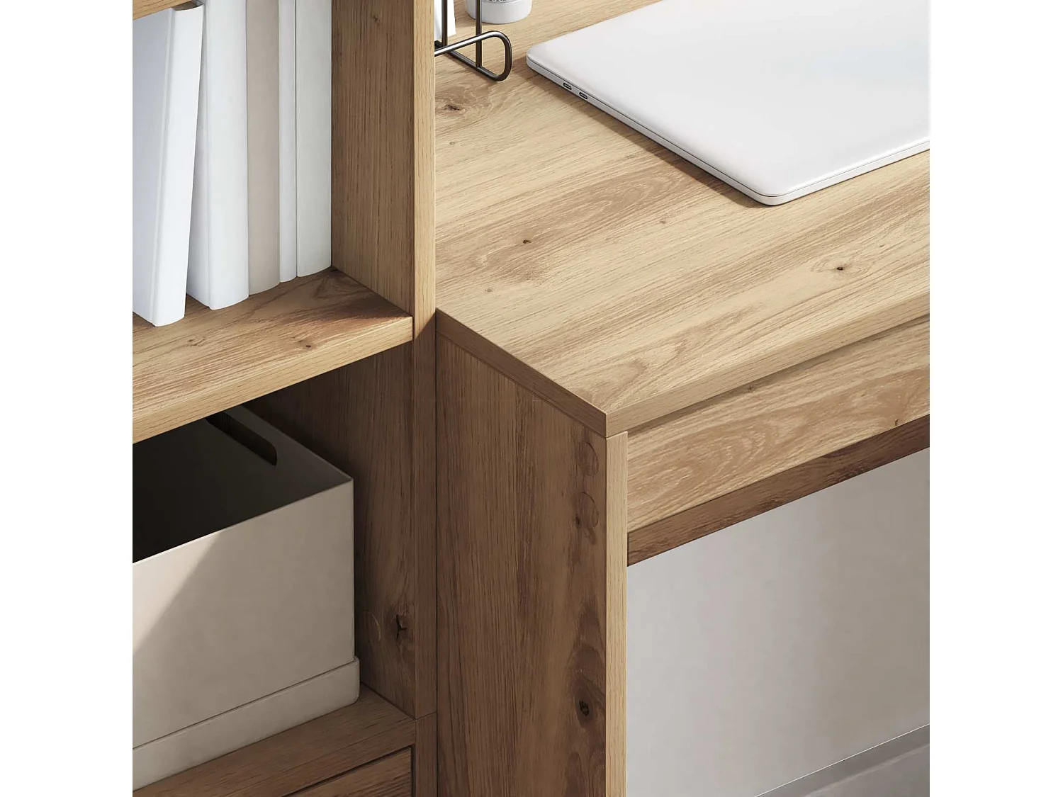 Bureau Chêne artisanal 125,5 x 50 x 127 cm 2 pc