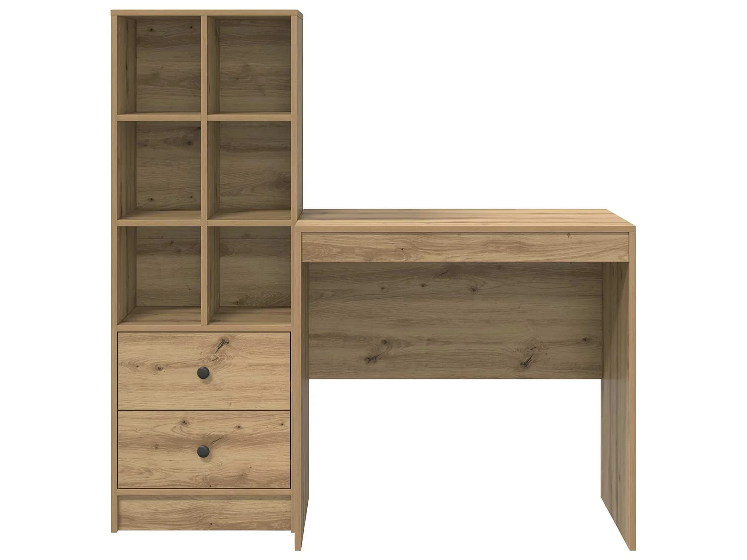 Bureau Chêne artisanal 125,5 x 50 x 127 cm 2 pc