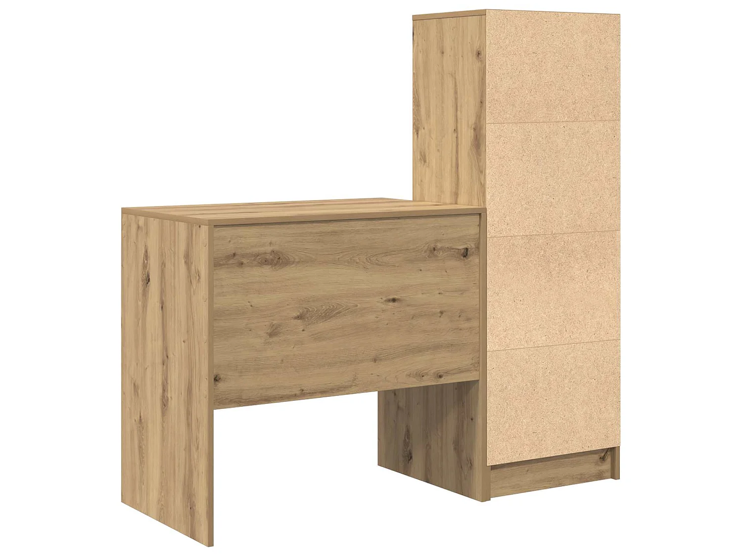 Bureau Chêne artisanal 125,5 x 50 x 127 cm 2 pc