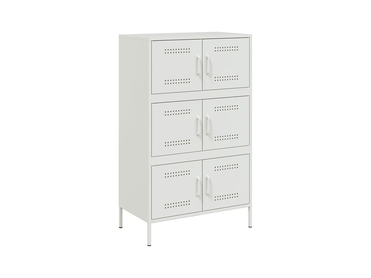 Credenza Bianca 68x39x113 cm in Acciaio