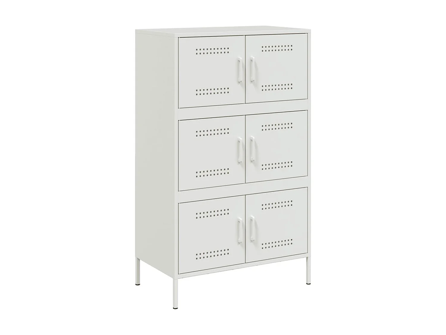 Credenza Bianca 68x39x113 cm in Acciaio