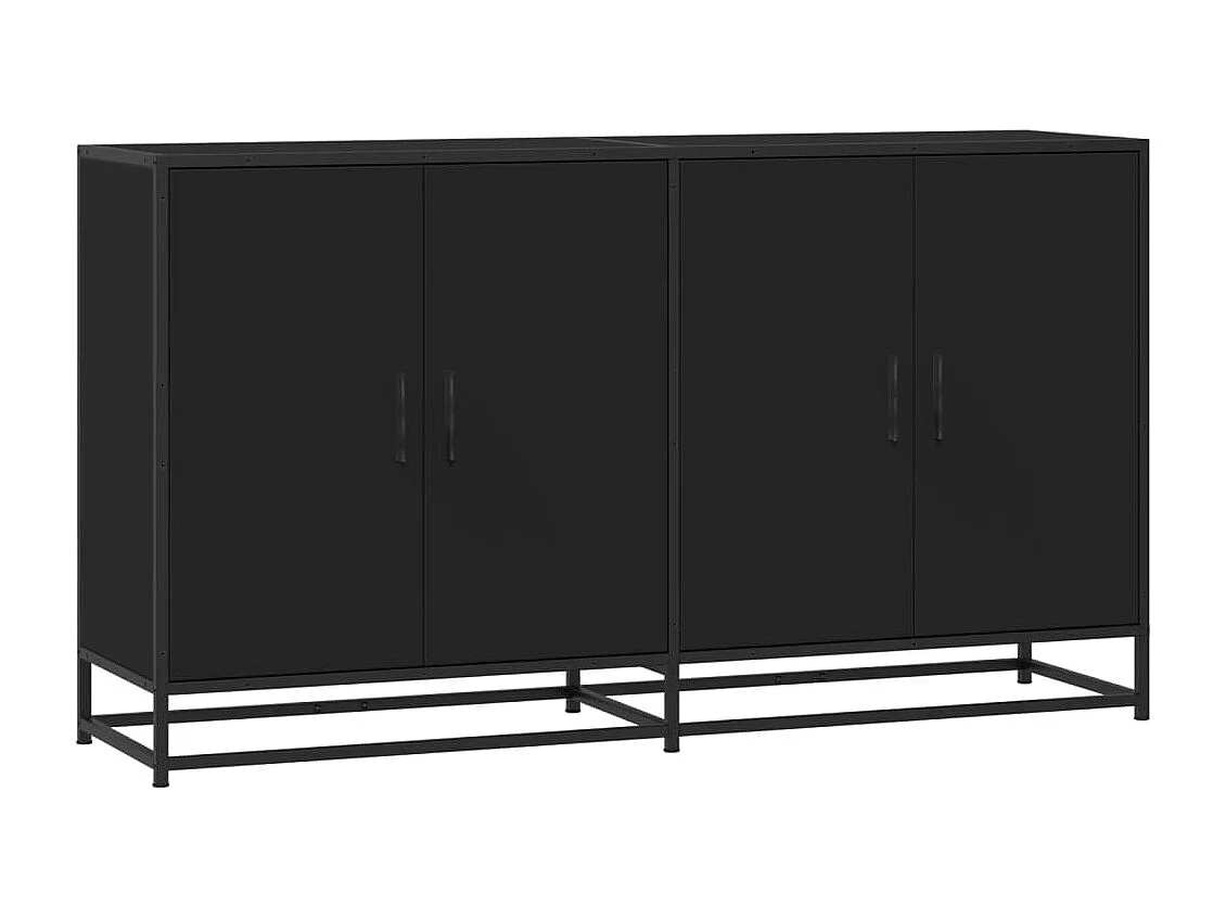 Sideboard Schwarz 134x35x76 cm Holzwerkstoff