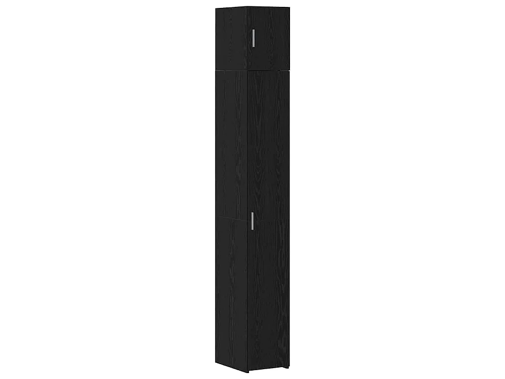 Lagerschrank mit Regalen Schwarze Eiche 30 x 42,5 x 225 cm