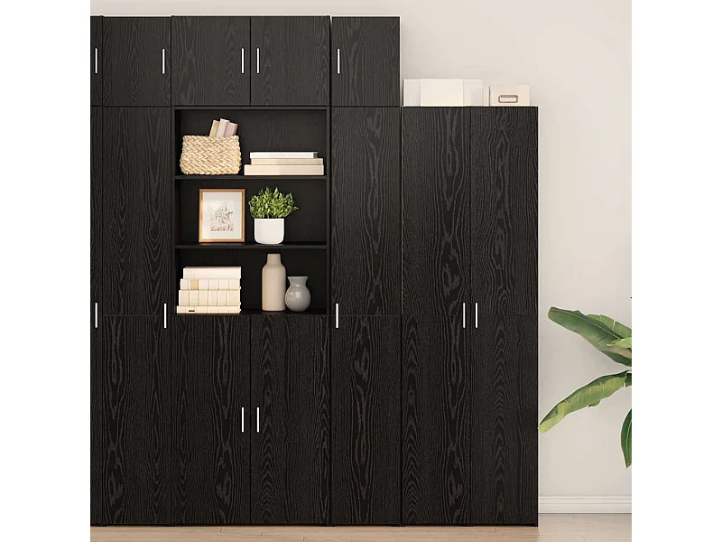 Cabinet de rangement slim Chêne noir 30 x 42.5 x 225 cm