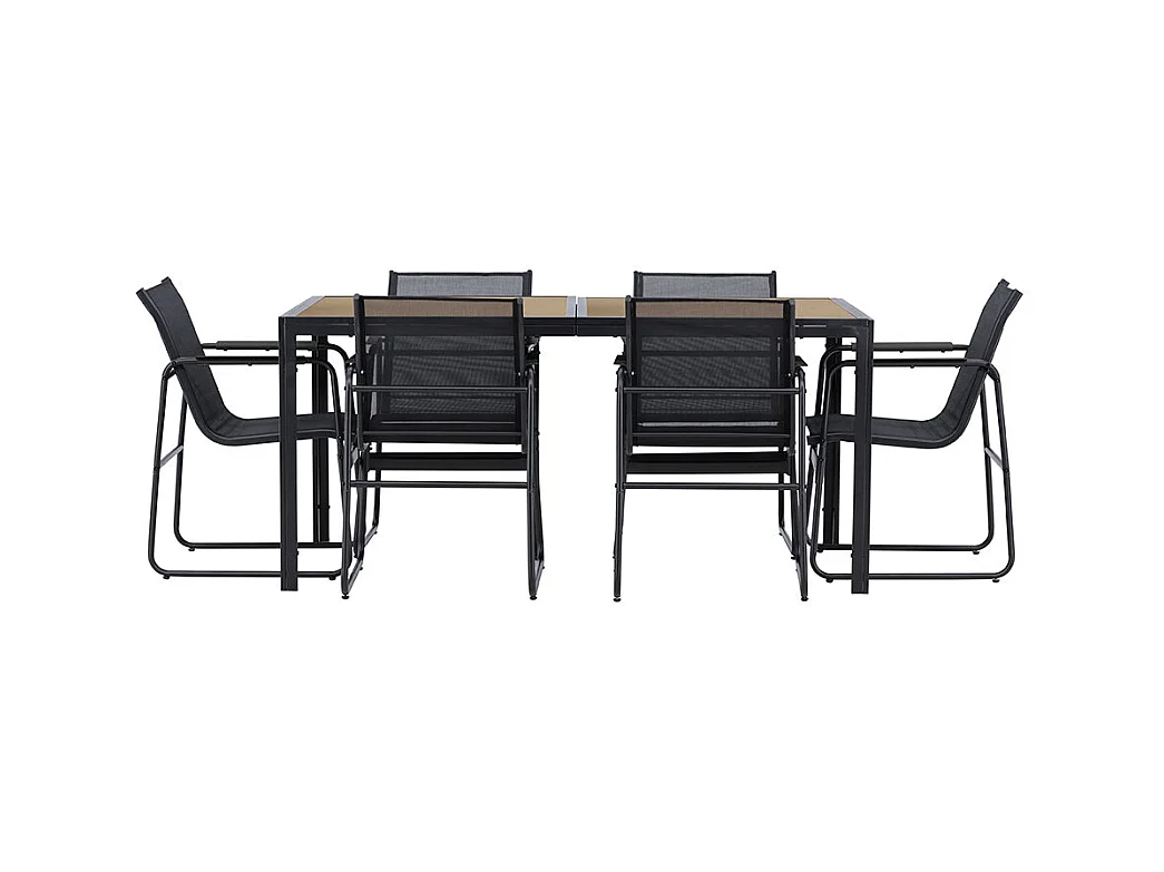 Ensemble table de repas et 6 chaises extérieures Lampedusa