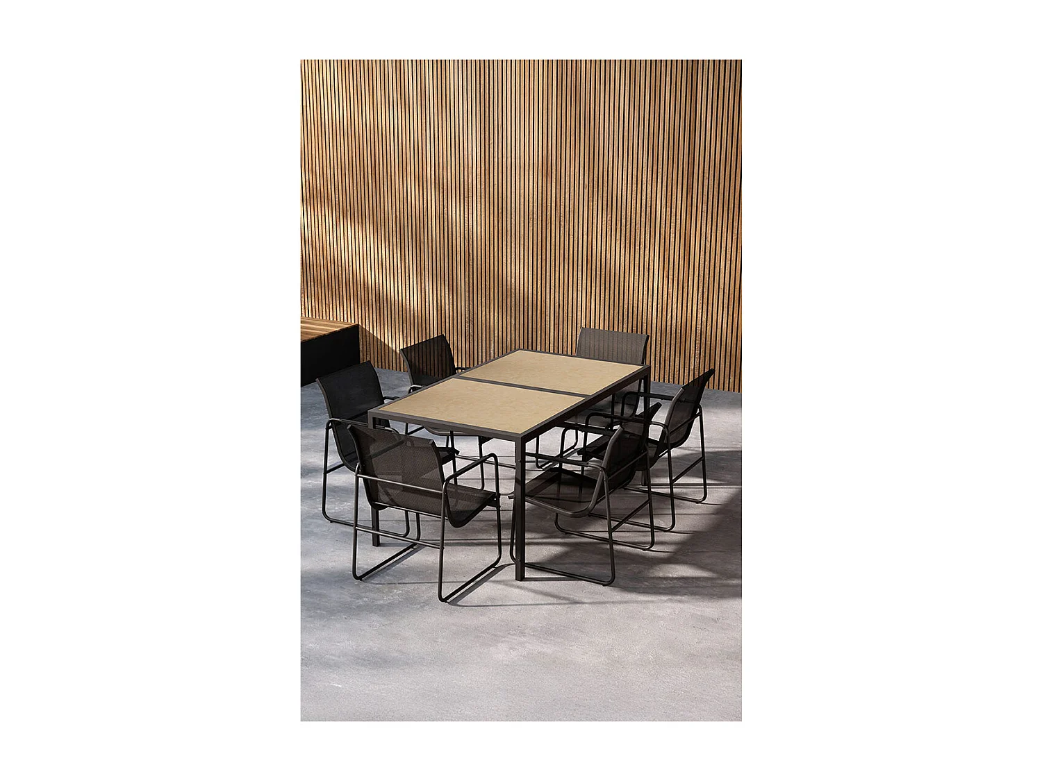 Ensemble table de repas et 6 chaises extérieures Lampedusa