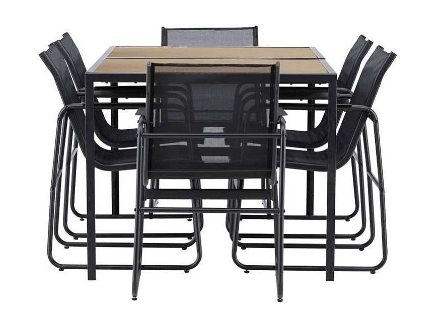 Ensemble table de repas et 6 chaises extérieures Lampedusa