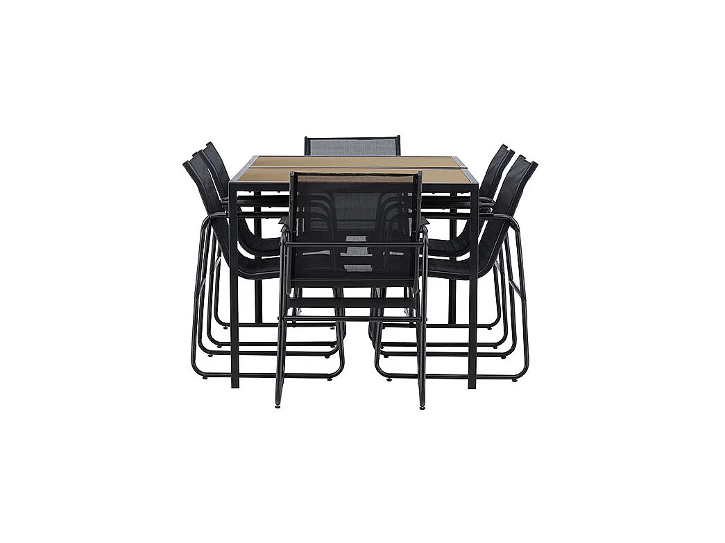 Ensemble table de repas et 6 chaises extérieures Lampedusa
