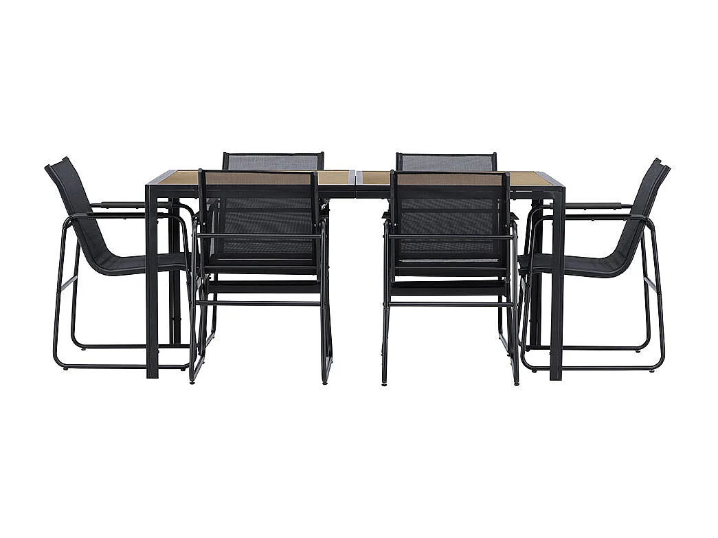 Ensemble table de repas et 6 chaises extérieures Lampedusa