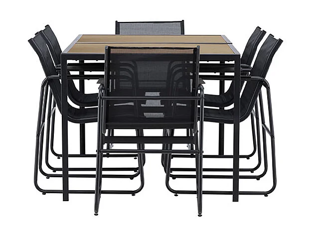 Ensemble table de repas et 6 chaises extérieures Lampedusa