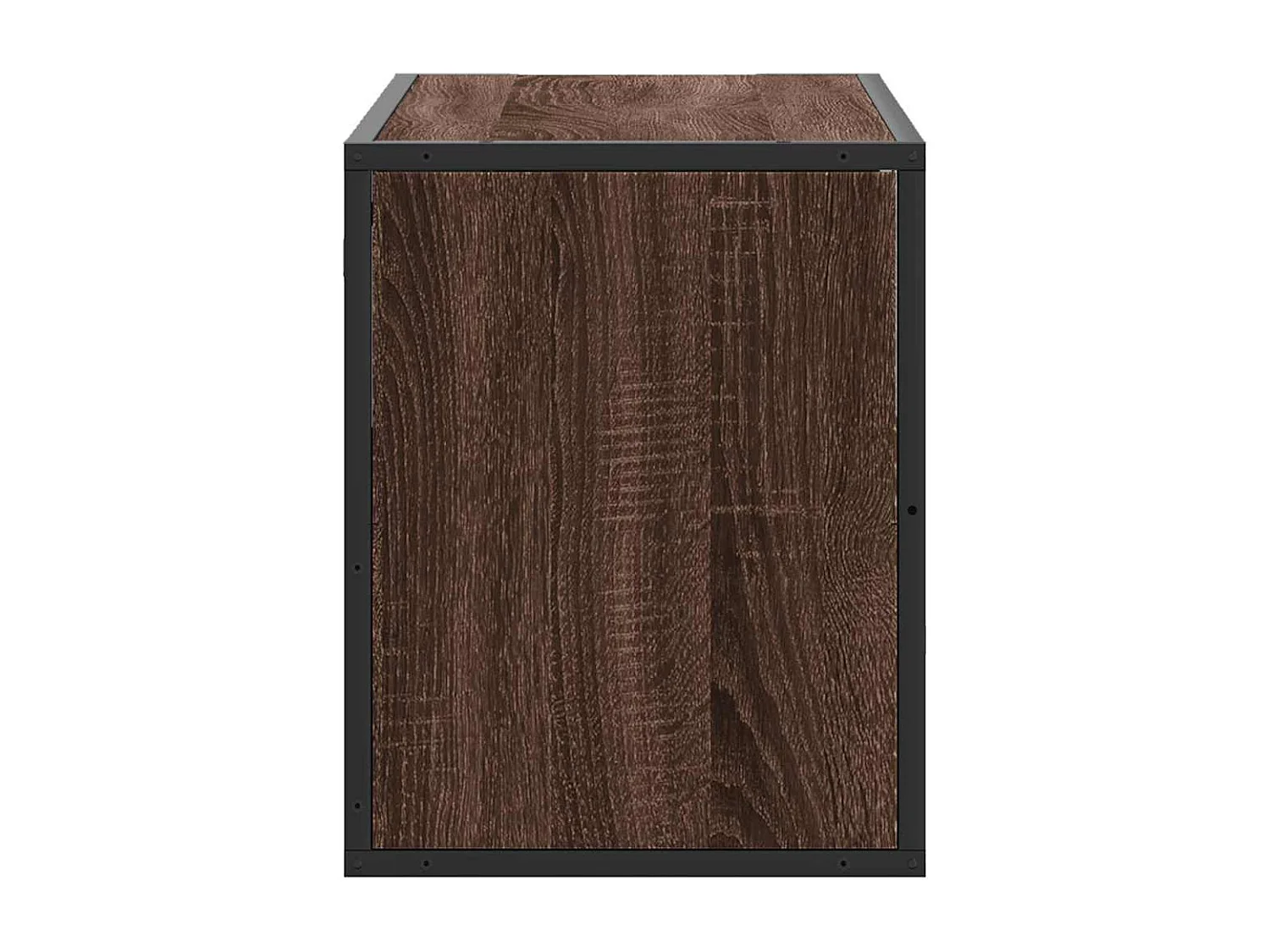 Mueble TV madera ingeniería y metal marrón roble 80x31x39,5 cm