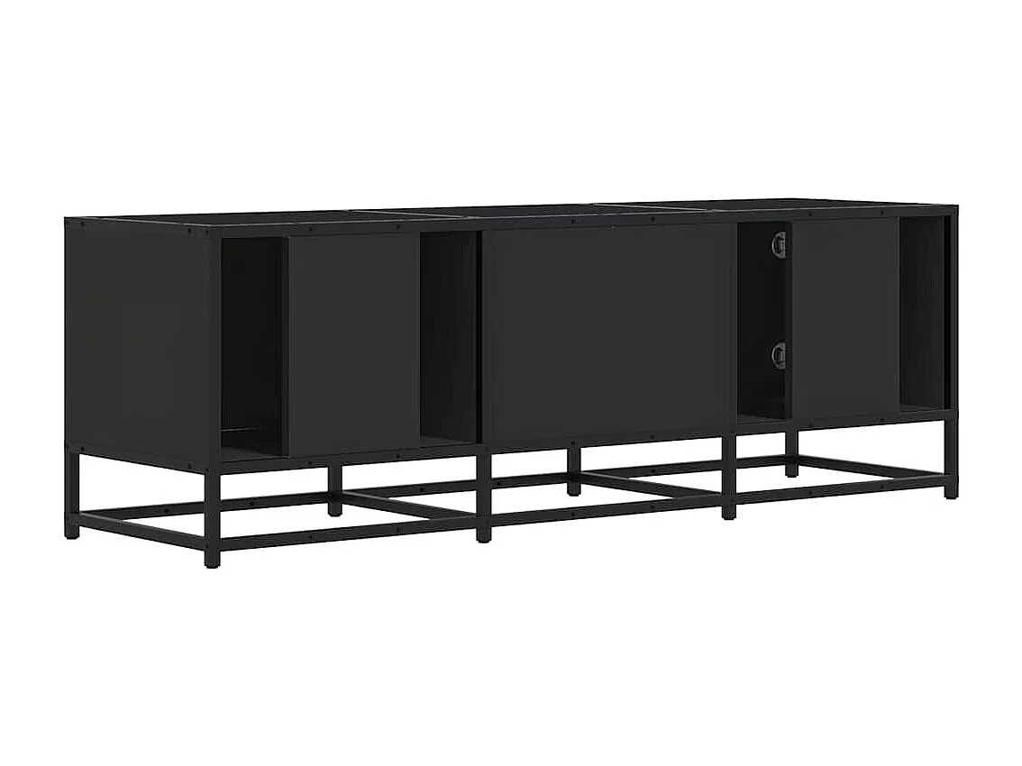 Mobile Porta TV Nero 120x35x41 cm in Truciolato e Metallo