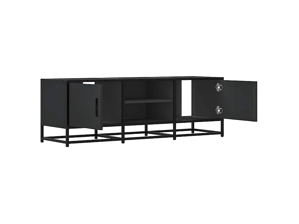 Móvel para TV 120x35x41 cm derivados de madeira/metal preto