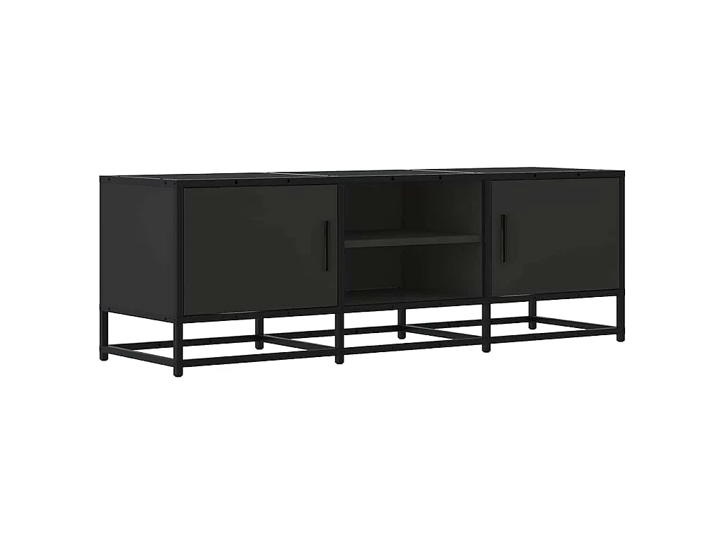 Móvel para TV 120x35x41 cm derivados de madeira/metal preto