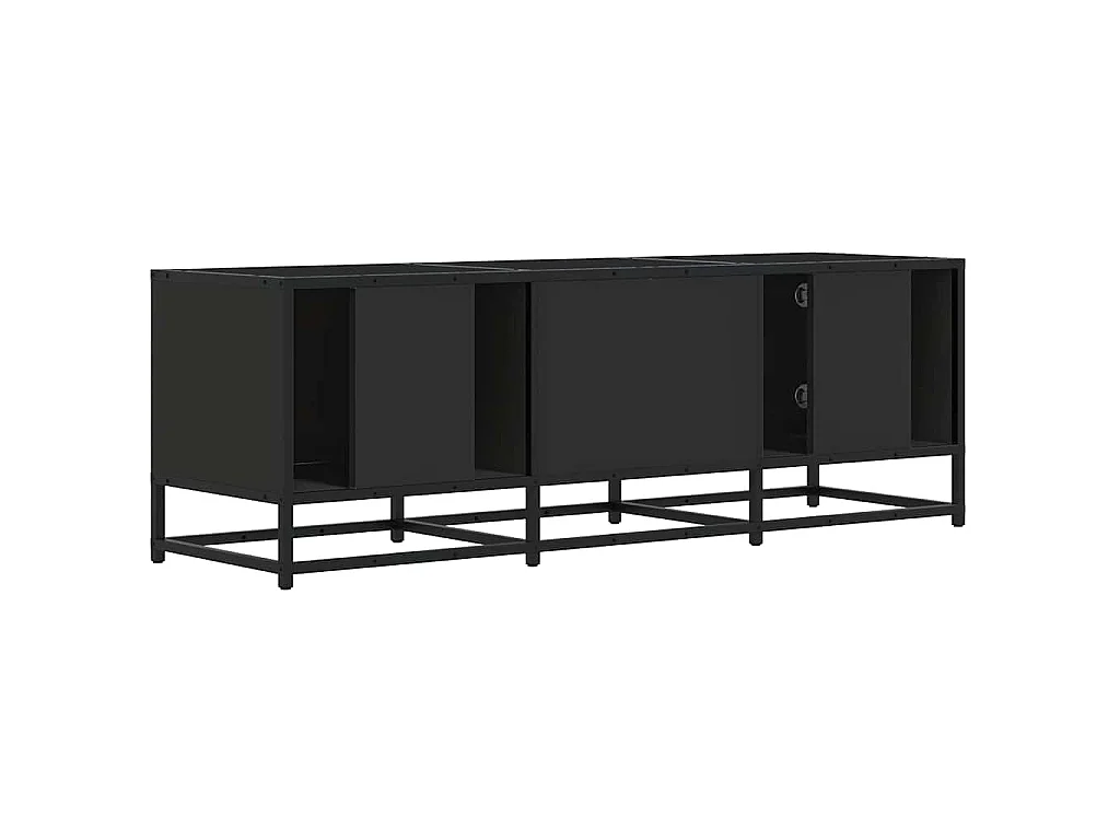 TV-Schrank Schwarz 120x35x41 cm Holzwerkstoff und Metall