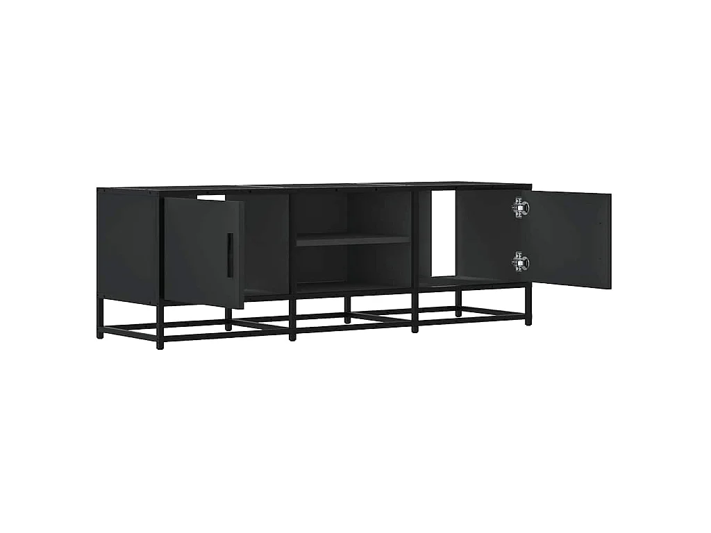 TV-Schrank Schwarz 120x35x41 cm Holzwerkstoff und Metall