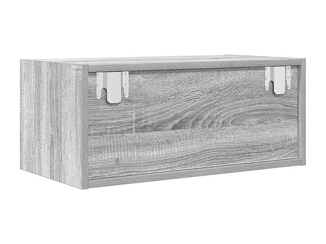TV-meubel 60x31x25,5 cm bewerkt hout grijs sonoma eikenkleurig