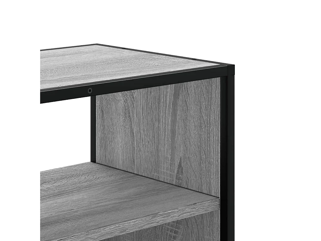 Meuble TV sonoma gris 100x31x39,5 cm bois d'ingénierie et métal