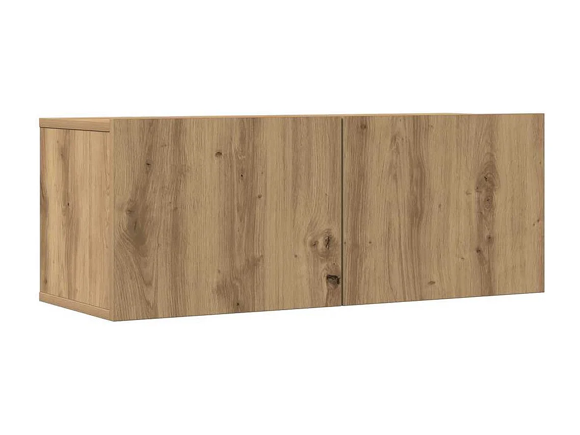 4-tlg. TV-Schrank-Set Wandmontage Artisan-Eiche Holzwerkstoff