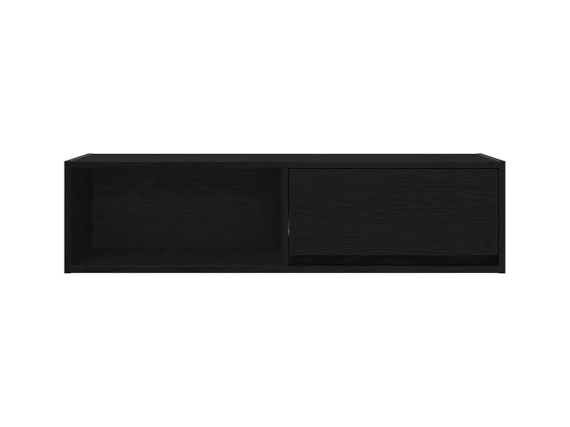 Meuble TV 2 pcs chêne noir 100x31x25,5 cm bois d'ingénierie