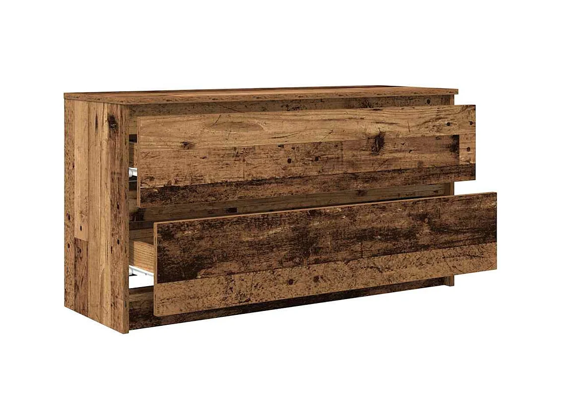 Tv-meubel 100x35x54 cm bewerkt hout oud houtkleurig