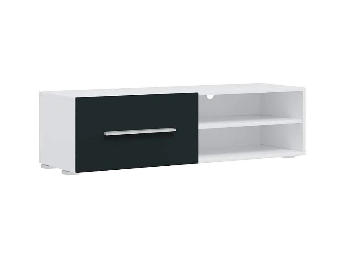 5-delige Tv-meubels met LED-verlichting bewerkt hout matindigo