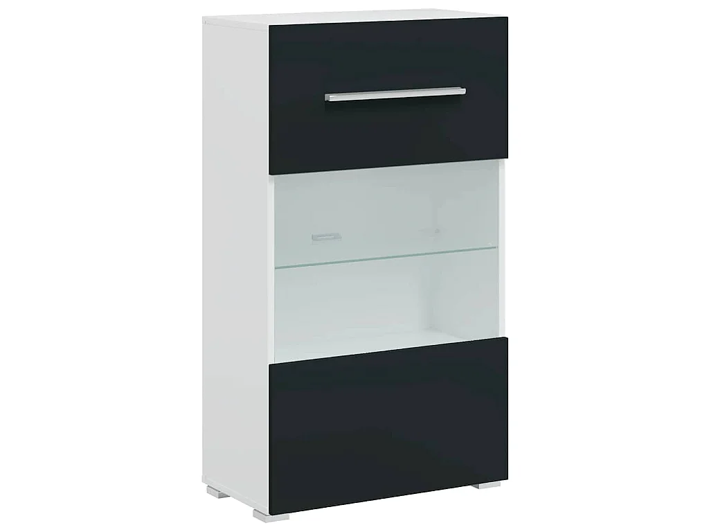 Meubles TV 5 pcs avec lumière LED indigo mat bois d'ingénierie