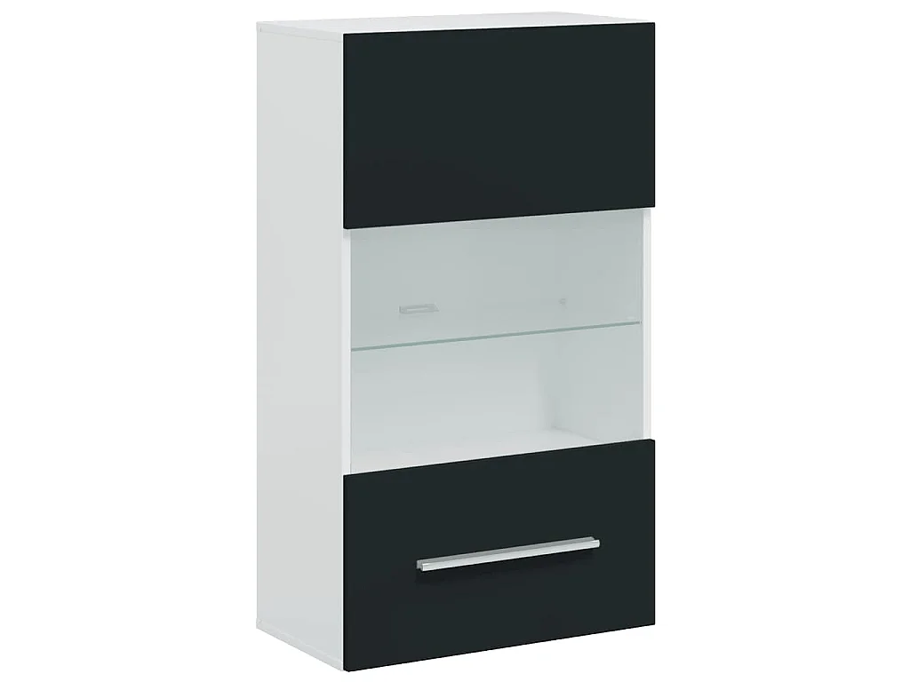 Meubles TV 5 pcs avec lumière LED indigo mat bois d'ingénierie