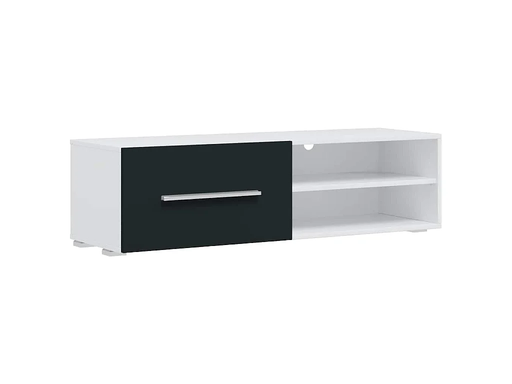 Meubles TV 5 pcs avec lumière LED indigo mat bois d'ingénierie