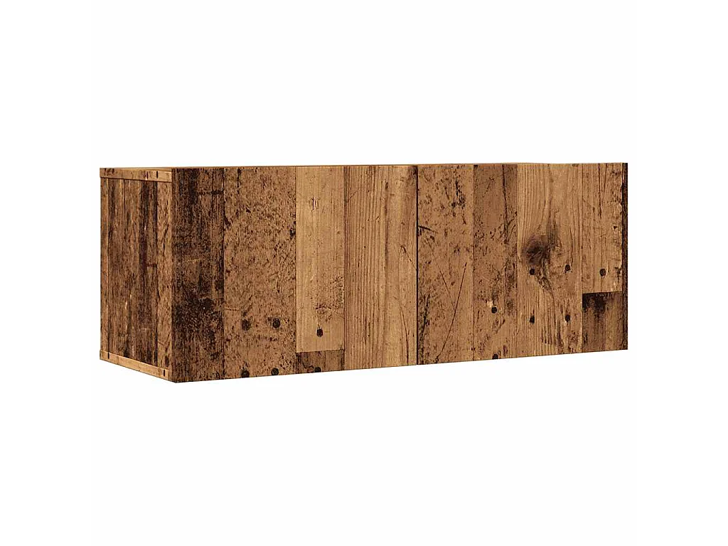 Meubles TV muraux 2 pcs vieux bois 80x30x30 cm
