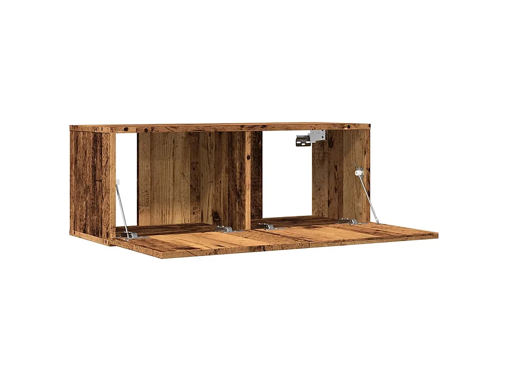 Meubles TV muraux 2 pcs vieux bois 80x30x30 cm