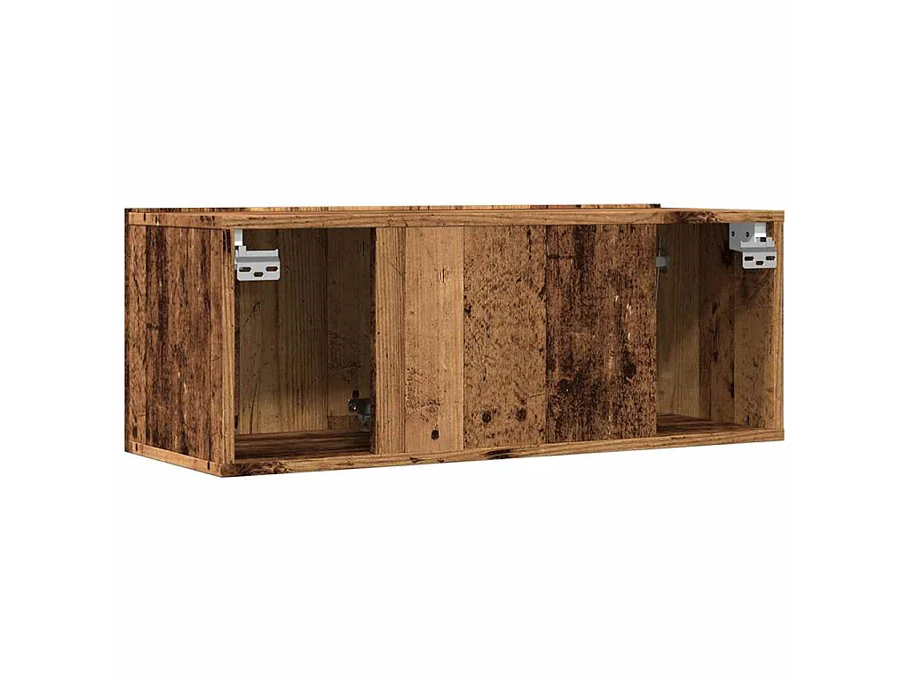 Meubles TV muraux 2 pcs vieux bois 80x30x30 cm