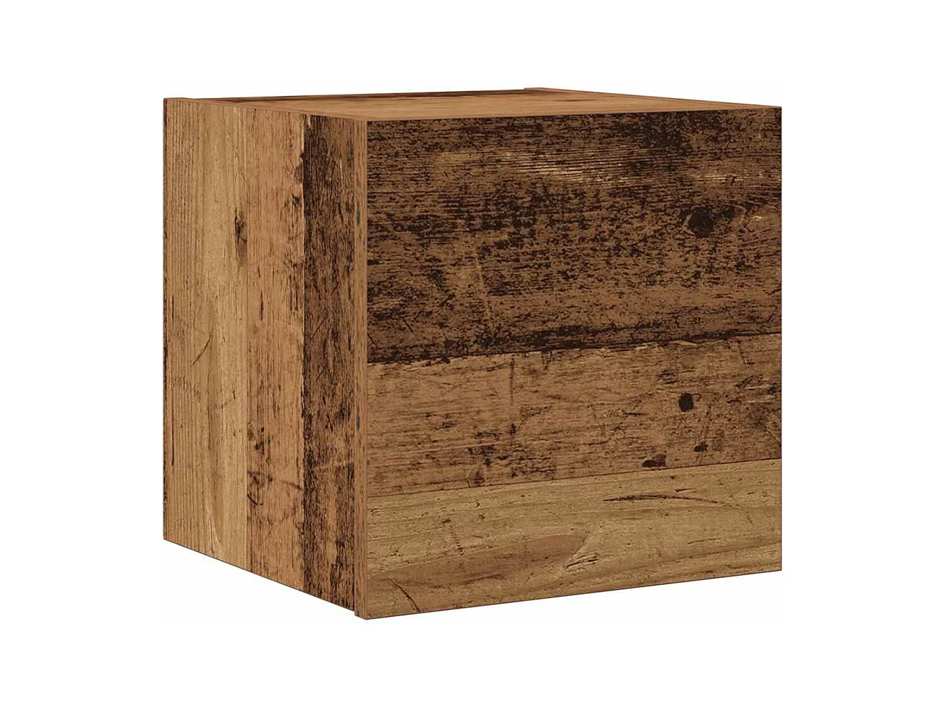 Set Mobile TV 7 pz Montato a Parete Legno Antico in Truciolato