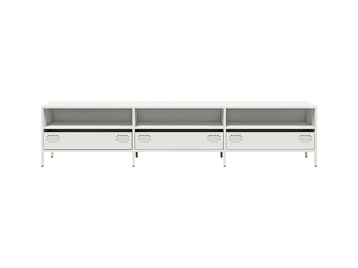 TV-Schrank Weiß 202x39x43,5 cm Kaltgewalzter Stahl
