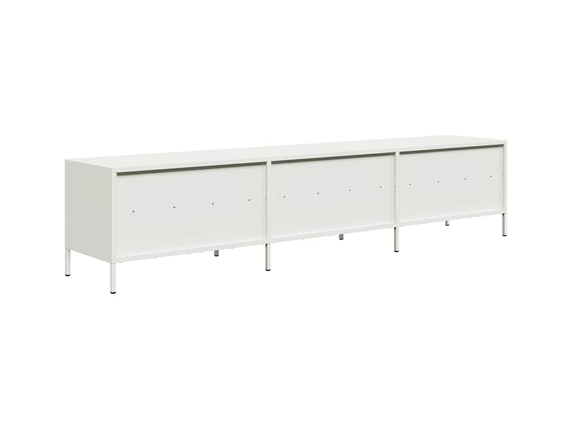 TV-Schrank Weiß 202x39x43,5 cm Kaltgewalzter Stahl