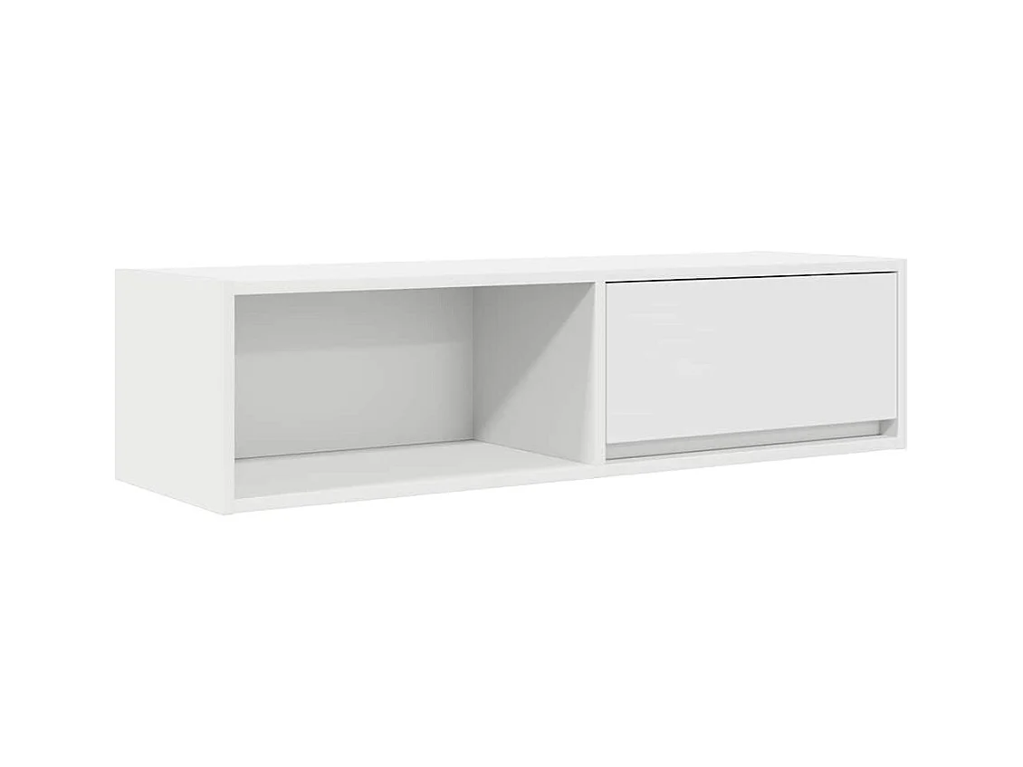 Meuble TV blanc 100x31x25,5 cm bois d'ingénierie