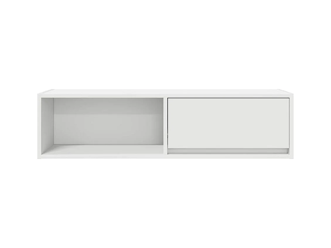 Meuble TV blanc 100x31x25,5 cm bois d'ingénierie