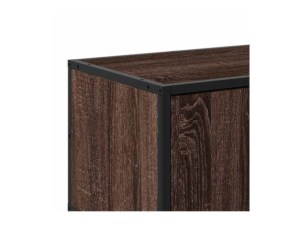 Móvel p/ TV 80x34,5x40cm deriv. madeira/metal carvalho castanho