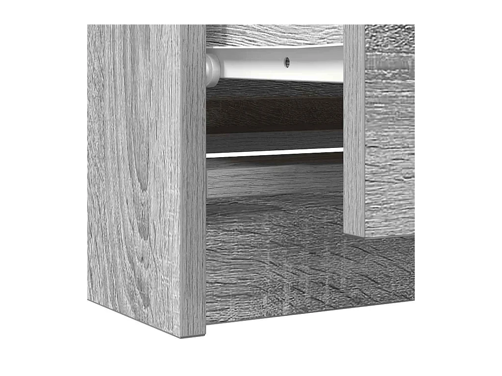 Meuble TV sonoma gris 100x35x54 cm bois d'ingénierie