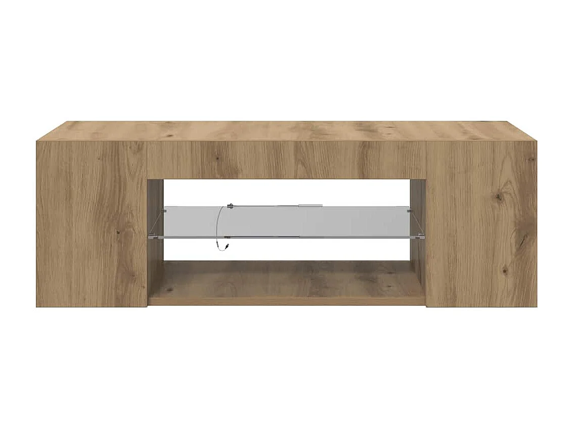 Mobile Porta TV con LED Artigianale 90x39x30 cm Multistrato