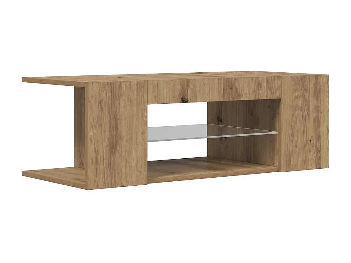 Mobile Porta TV con LED Artigianale 90x39x30 cm Multistrato