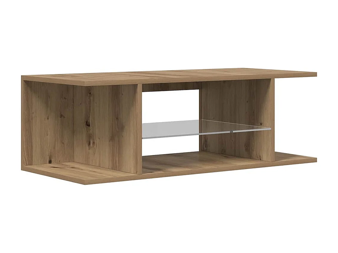 Mobile Porta TV con LED Artigianale 90x39x30 cm Multistrato