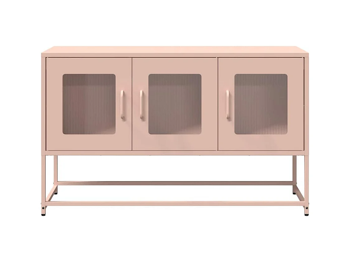 Tv-meubel 100,5x39x60,5 cm koudgewalst staal roze